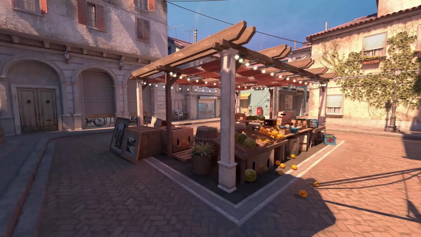 An atmospheric street in Counter-Strike 2